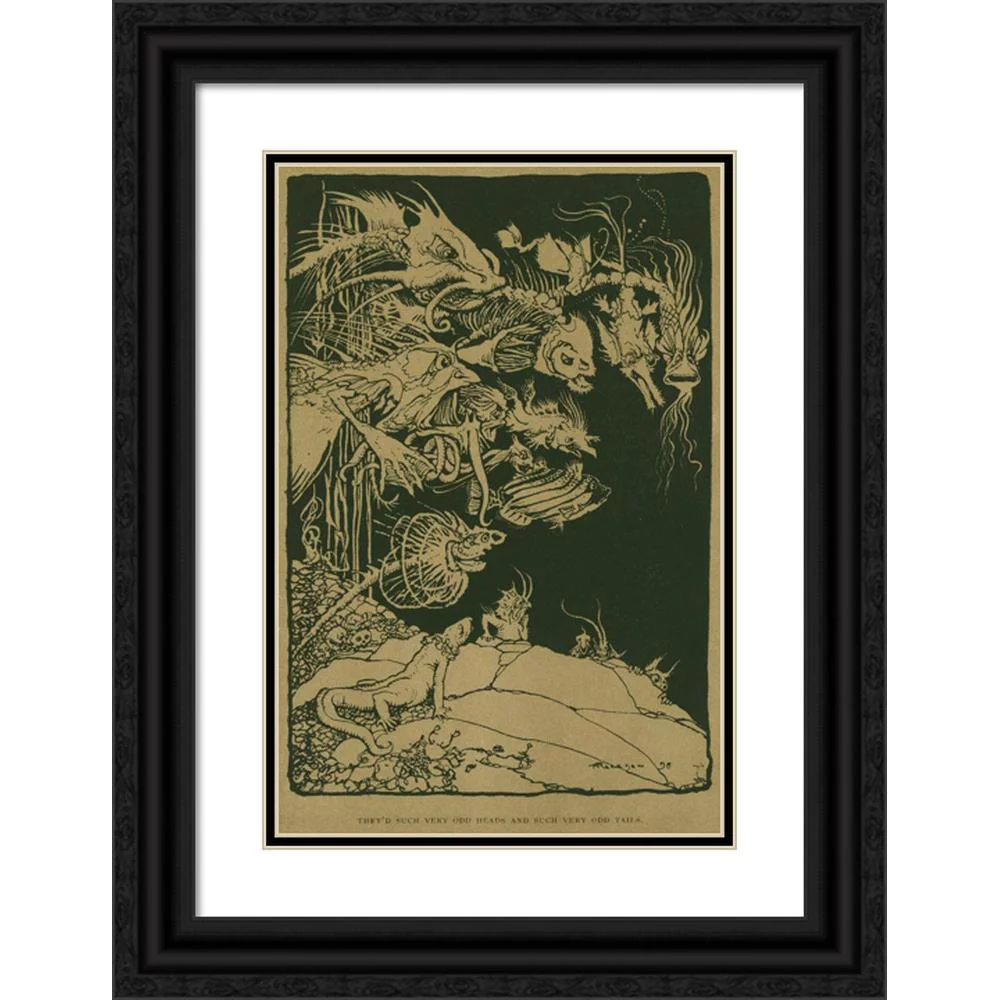 Bagge & Huguet 13x18 Black Ornate Wood Framed Double Matted Museum Art Print Titled - Furnishings and Interiors (1920)