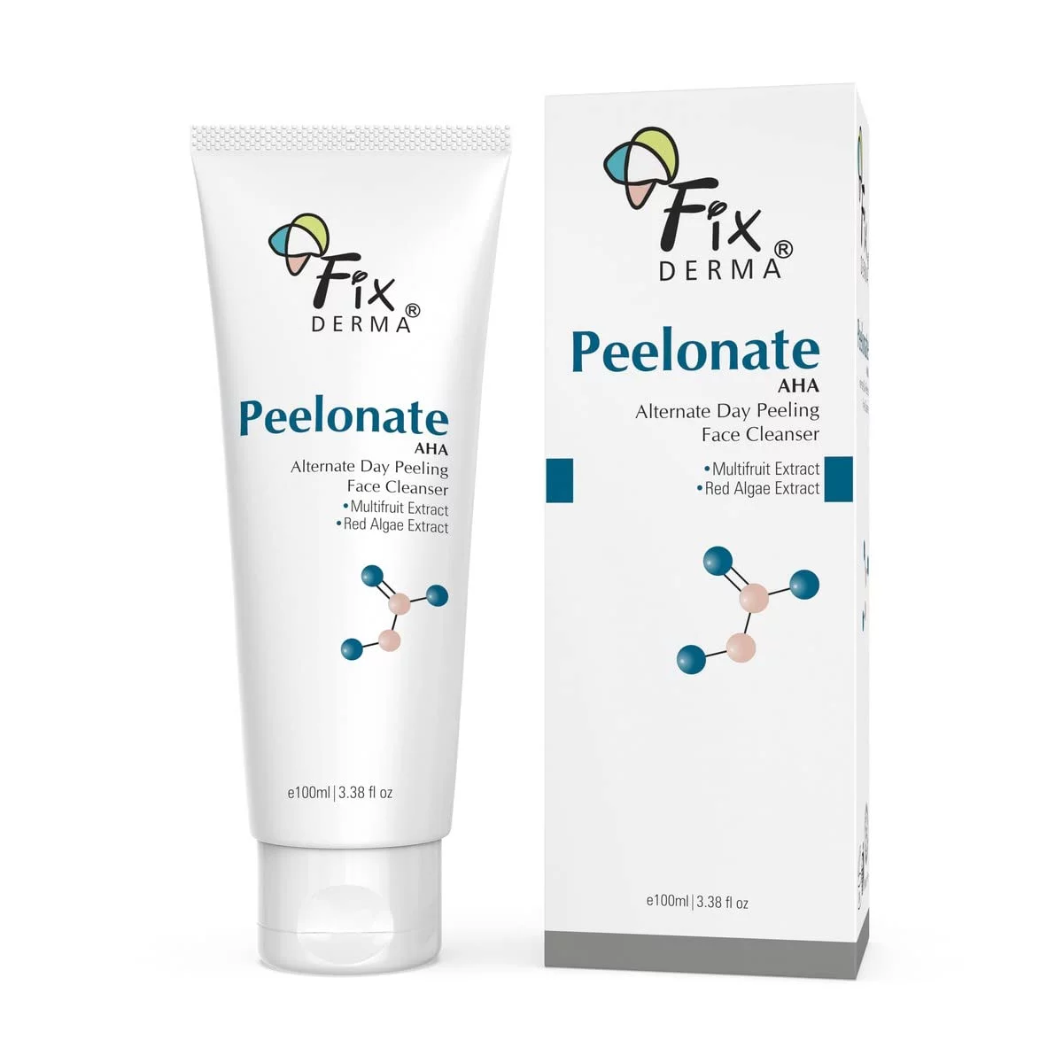 Fixderma Peelonate AHA Face Cleanser | Face Exfoliator| Uneven skin tone, Non-comedogenic formulation, Non-irritating skin cleanser, Reduces Rough & Dry skin-100ml