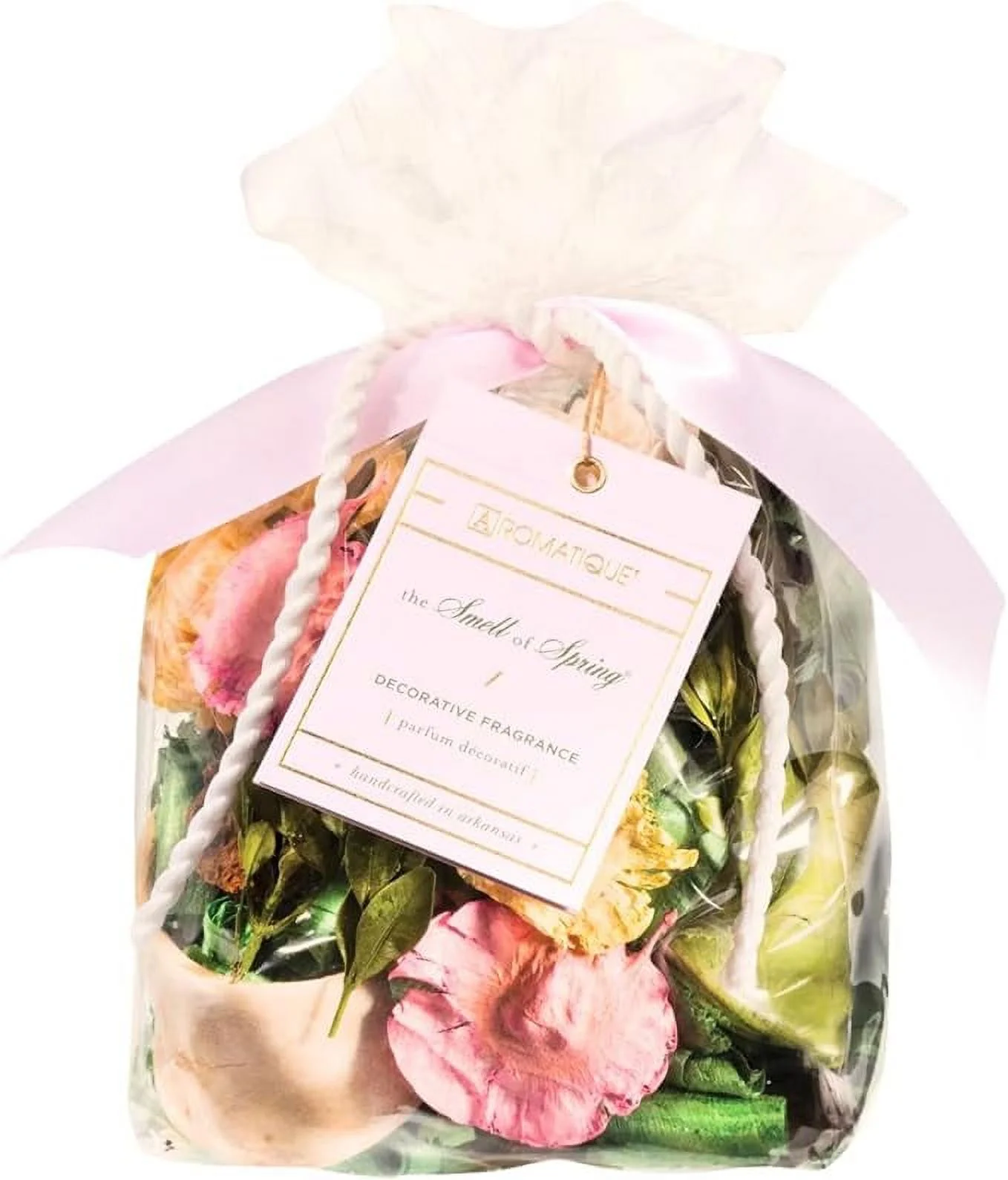 Aromatique Smell of Spring Scented Potpourri Bag 6oz - Decorative Centerpiece Home Fragrance Decor Sachet Botanicals, Long Lasting Room Air Freshener Deodorizer Catchall Bowl Filler Decoration Gifts
