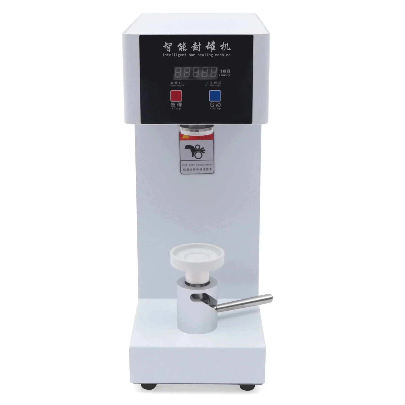 Oukaning Can Sealing Machine Can Seamer Semi Automatic Tin Can Sealer Machine 2.2inch Diameter Electric Can Seamer Machine 180W