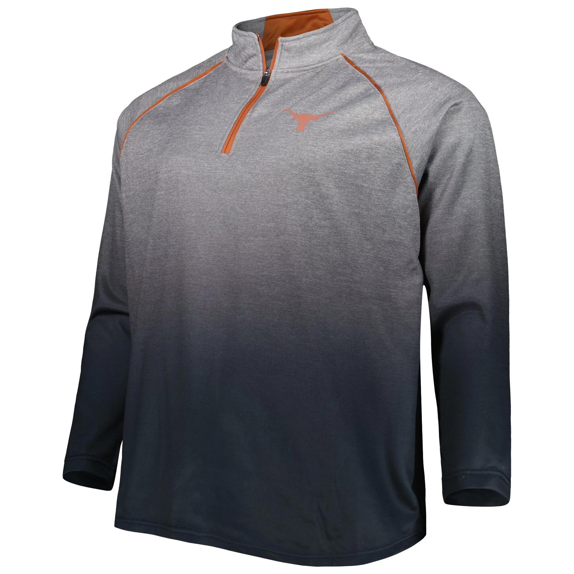 Men's Colosseum Heather Gray Texas Longhorns Sitwell Raglan Quarter-Zip Jacket
