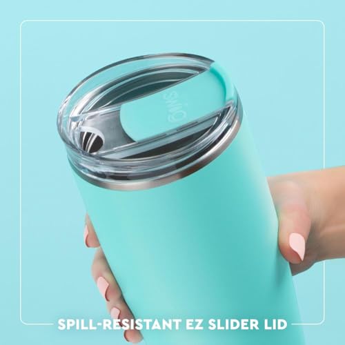 Swig Life 32oz Insulated Tumbler, Travel Coffee Tumbler with Lid, Cup Holder Friendly, Stainless Steel Travel Coffee Mug, Glitter Tumbler, Glitter Gifts (Confetti)