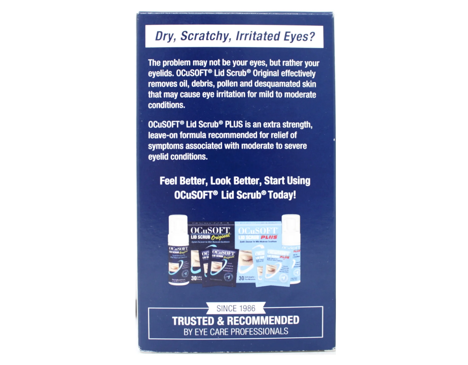 Ocusoft Eye Lid Virtually Line Free Cleansing Pads, 100 Ea, 6 Pack