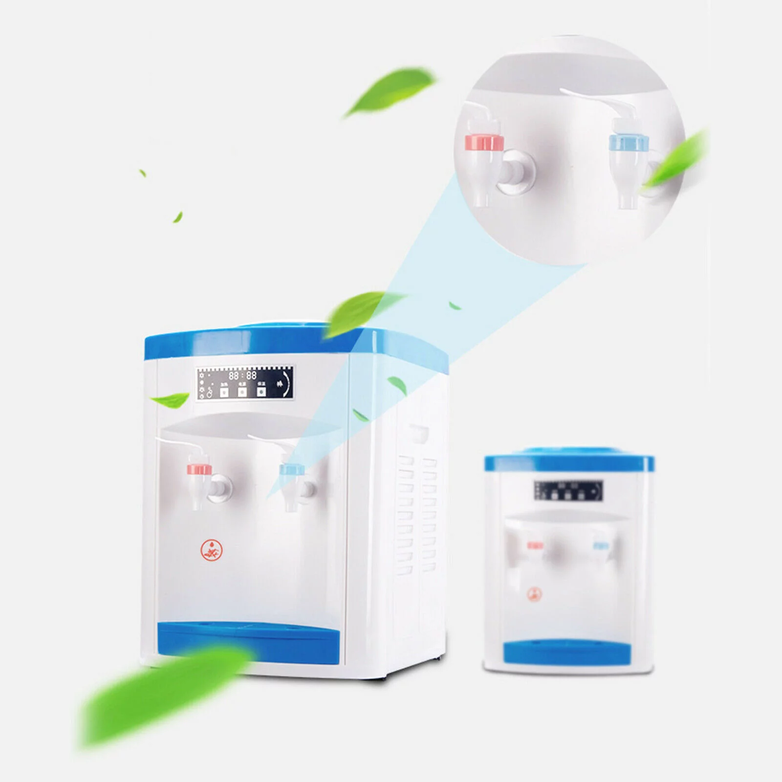 CNCEST Cold/Hot Desktop Water Dispenser, Electric Top Loading Drinking Machine 5 Gallon