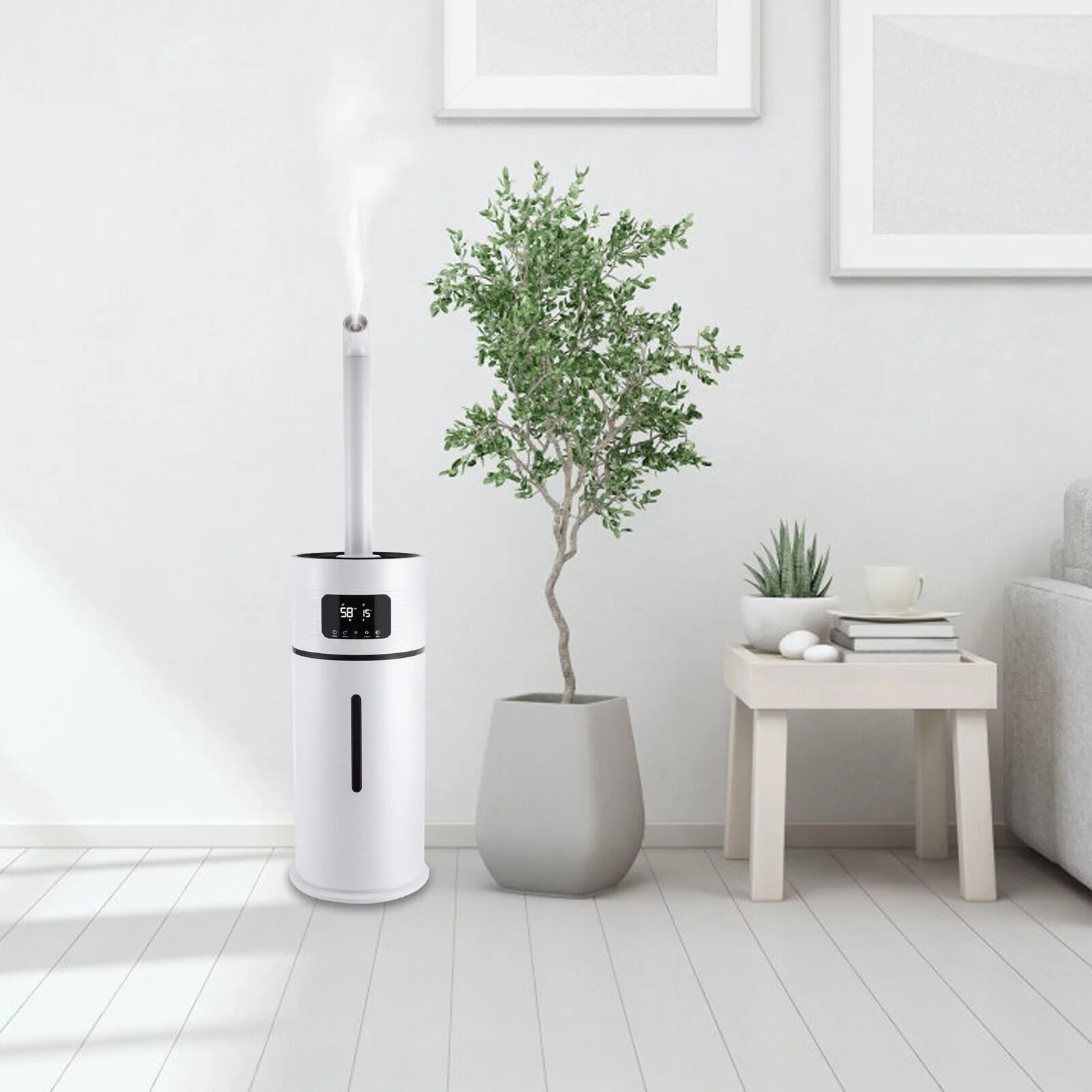 ZhdnBhnos 15L/4Gal Commercial Air Humidifier Large Room Essential Oil Cool Mist Diffuser Whole House 360° Nozzle 538.2ft²