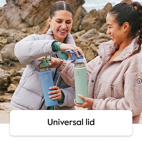 Takeya Actives Water Bottle with Spout Lid - Bottle with Double Stainless Steel Insulation - Dishwasher Safe & BPA-Free - Bottle with Spout Lid & Removable Bumper - 18 oz, Midnight Blue