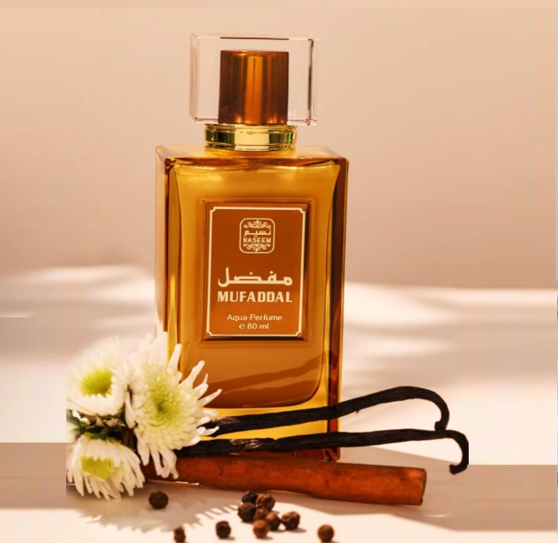 Mufaddal Aqua Perfume Arabic Non Alcoholic Bergamot Leather Musk Men Parfum by Naseem