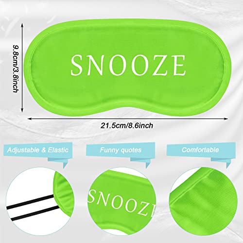 Eurzom 40 Pcs Funny Sleep Eye Mask Soft Night Mask Bulk for Sleeping Blackout Blindfolds with Adjustable Strap for Women Men Kids Nap Meditation Party Travel Christmas Gifts Favors(Mixed Colors)