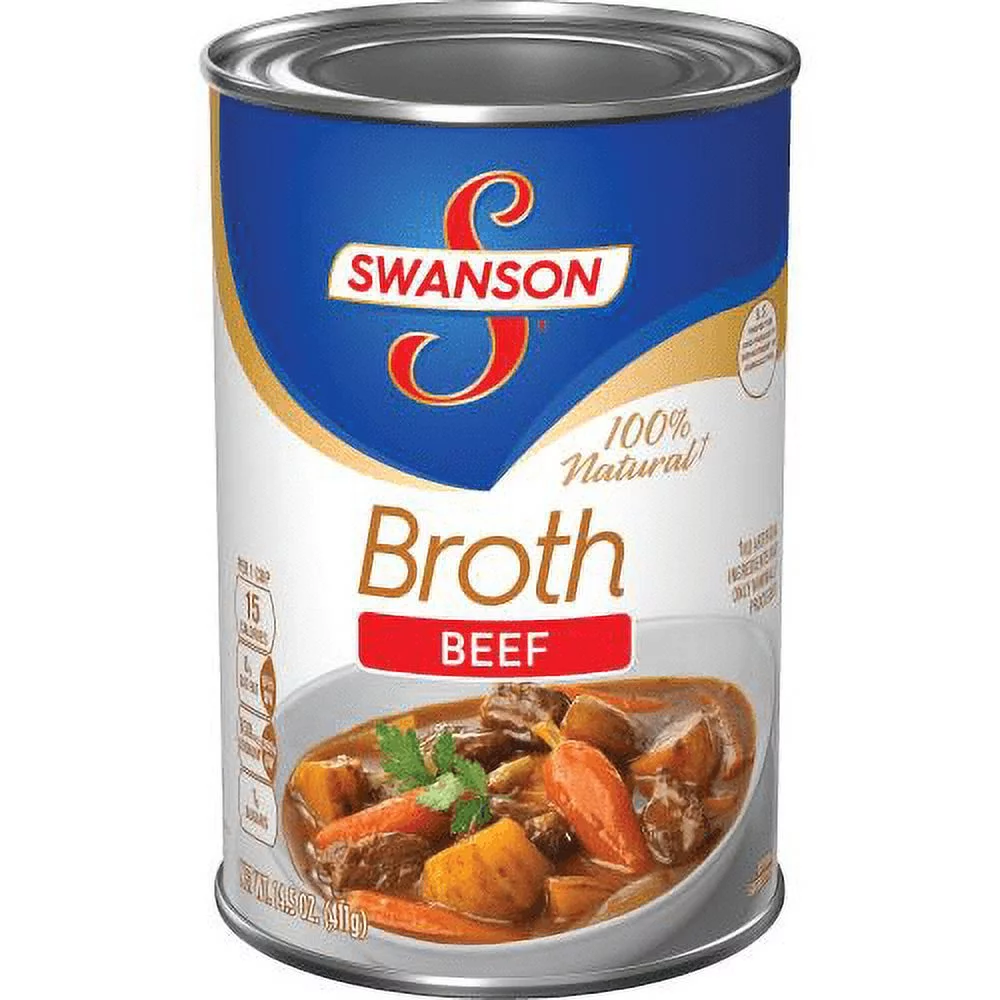 Swanson 100% Natural Beef Broth 14.5 Oz (Pack of 18)