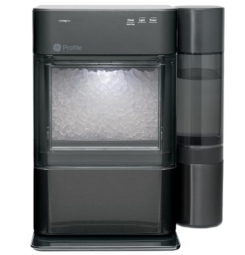 GE Profile Opal 2.0 XL with 1 Gallon Tank, Chewable Crunchable Countertop Nugget Ice Maker, Scoop included, 38 lbs in 24 hours, Pellet Ice Machine with WiFi & Smart Connected, Stainless Steel