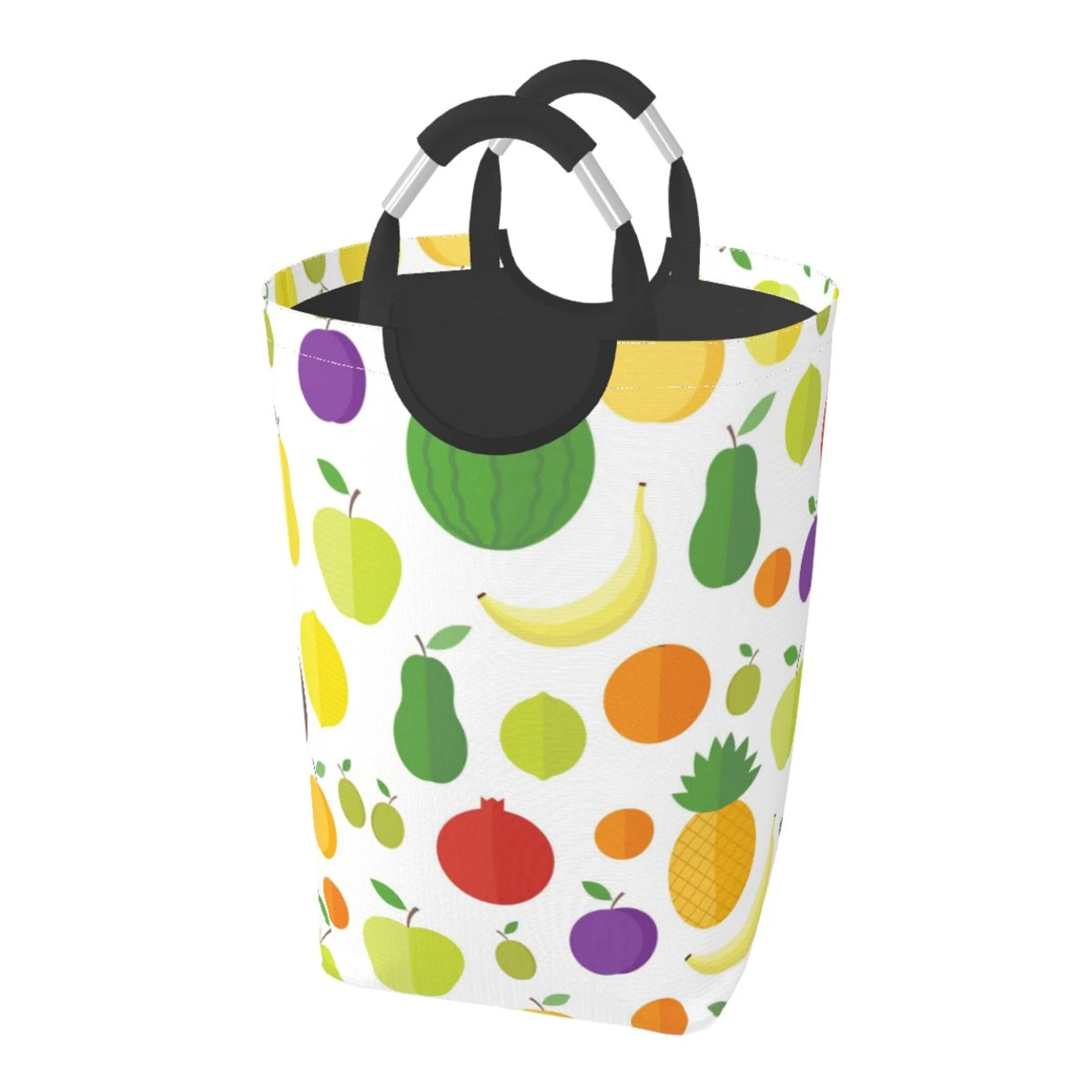 XMXY Lime Avocado Lemon Fruits Rectangular Laundry Basket Organizer, Collapsible Tall Clothes Hampers for Laundry with Handles