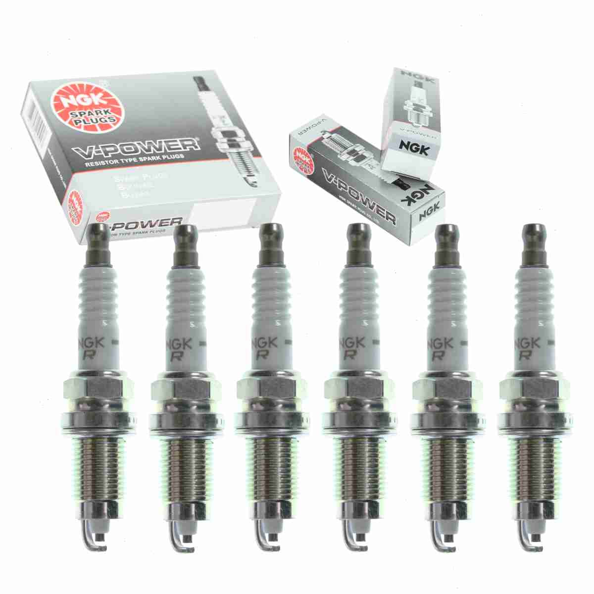 6 pc NGK V-Power Spark Plugs compatible with Dodge Dakota 3.9L V6 1997-2000