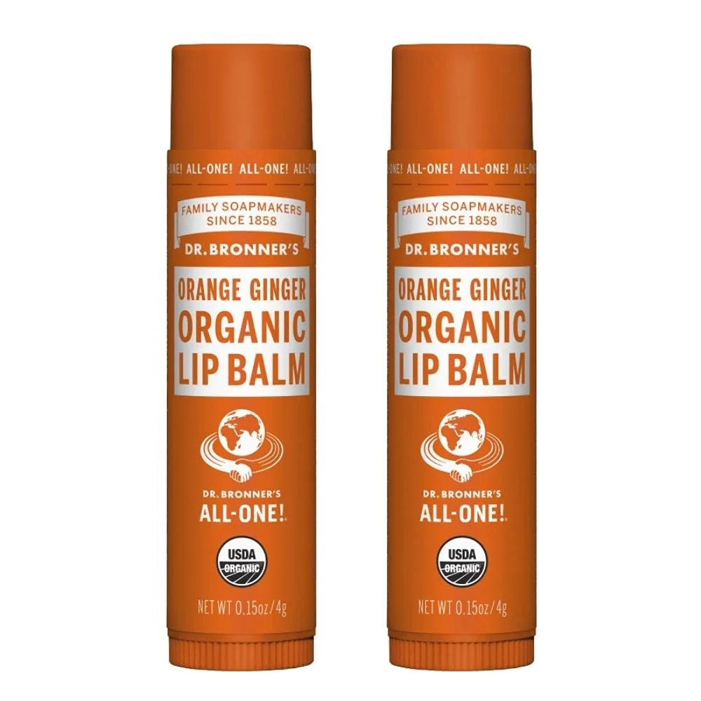 Organic Balm, Orange Ginger, Made With Organic Beeswax And Avocado Oil, For Dry s, Hands, Chin, Cheeks, Jojoba Oil For Added Moisture, Pack Of 2, 0.15 Fl OZ Per Pack