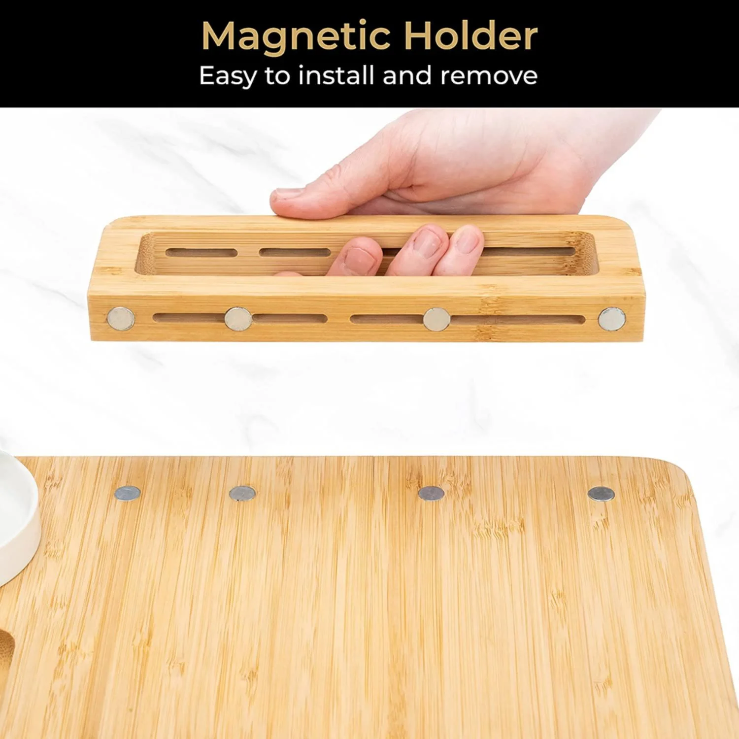 QIYAA Charcuterie Board Set Cheese Platter Knife Cutlery Wooden Bamboo Tray