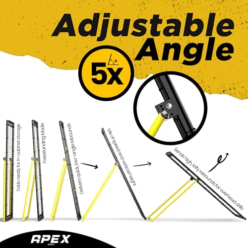 Adjustable Volleyball Rebounder Net 7x4 ft – Bounce Back Training Equipment with Angle Customization for Practicing Volleying, Bumping, Spiking – Durable & Portable with Travel Bag