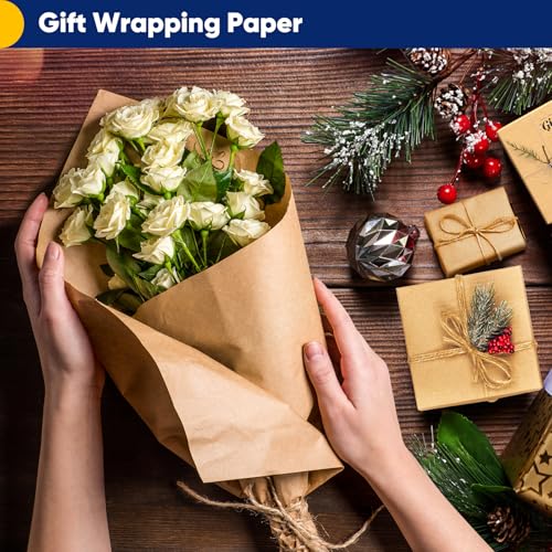 Vanhench Black Wrapping Paper, 17.5