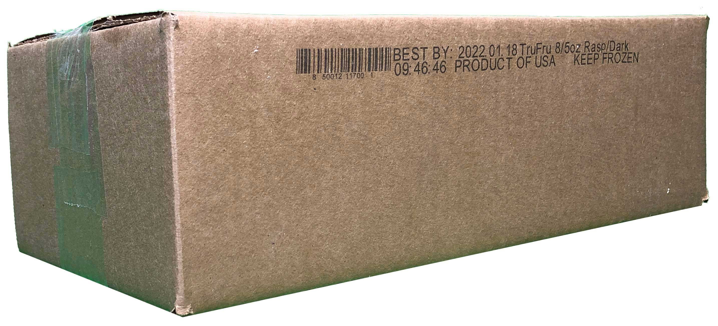 Tru Fru Nature's Raspberries Frozen Fresh In White & Dark Chocolate, 5 Oz, Pack Of 8 Cartons