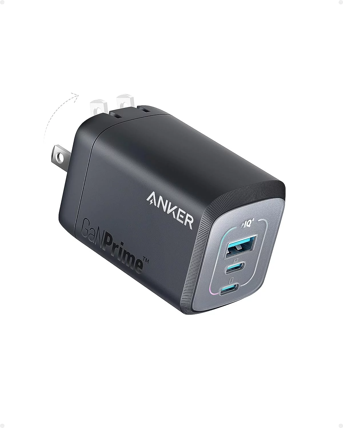 100W USB C Charger, Anker Prime GaN Wall Charger, 3-Port Compact Fast Charger