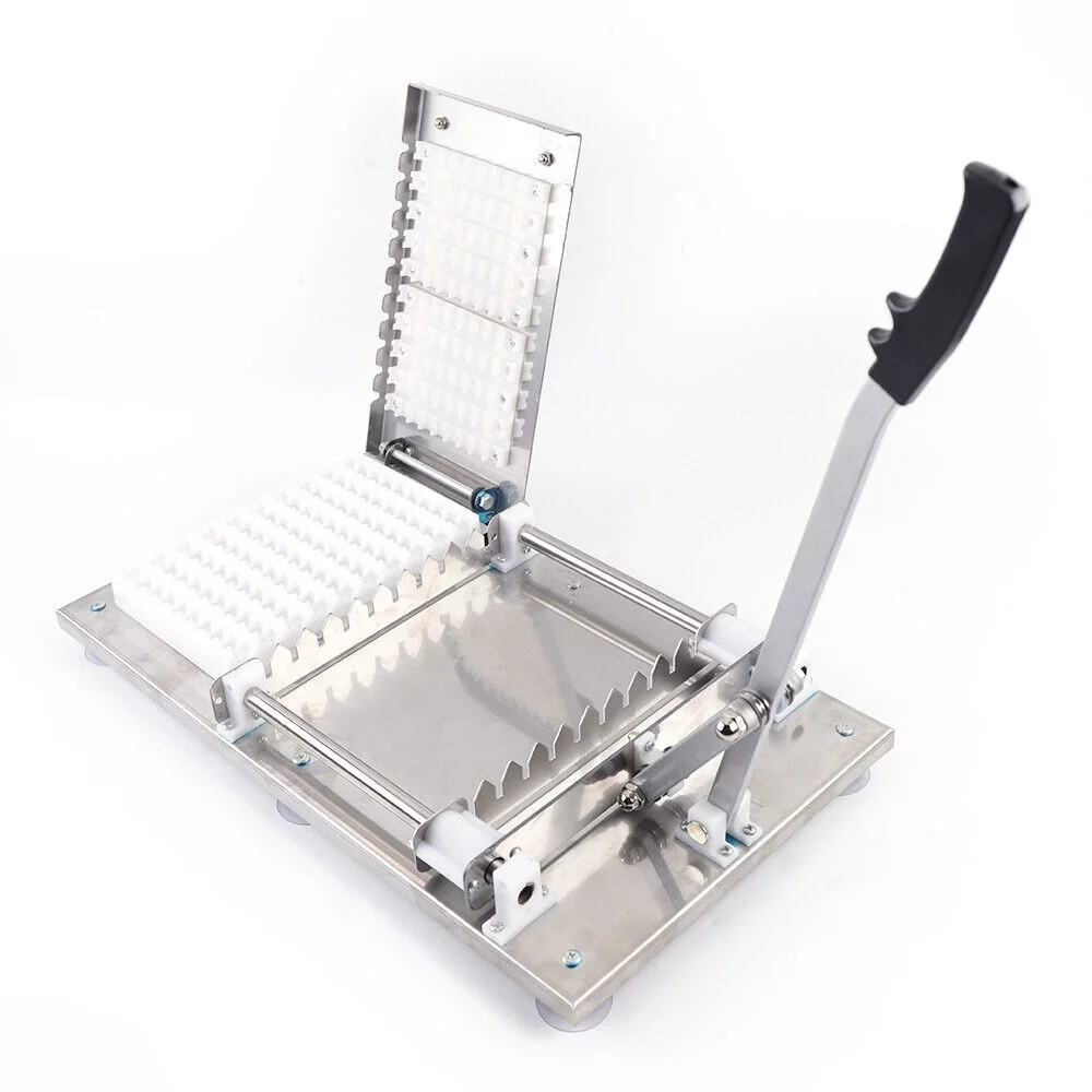 Miumaeov Stainless Steel Multi-Fonction Skewer Meat Machine Manual Mutton Kebab Machine BBQ Bamboo Skewer Satay String Making Machine 10pcs/Batch