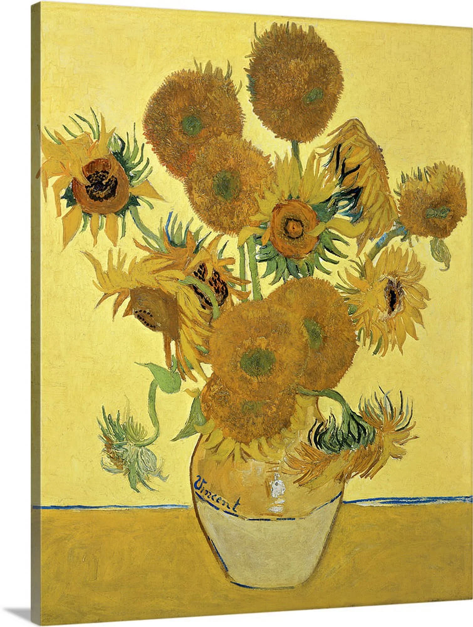 Great BIG Canvas | Vincent Van Gogh Premium Thick-Wrap Canvas entitled Sunflowers, 1888