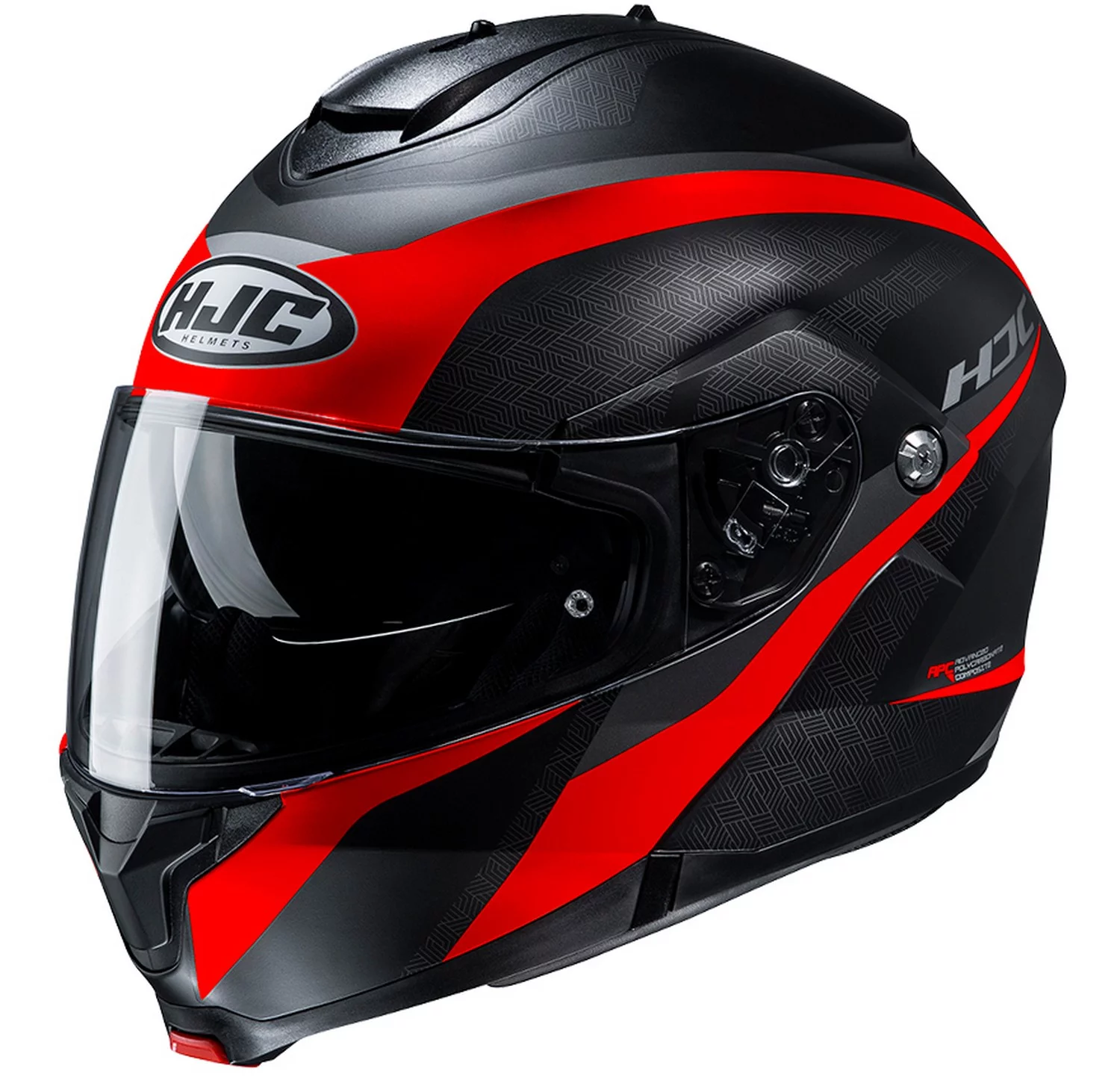HJC C91 Taly Modular Motorcycle Helmet Red/Black 3XL
