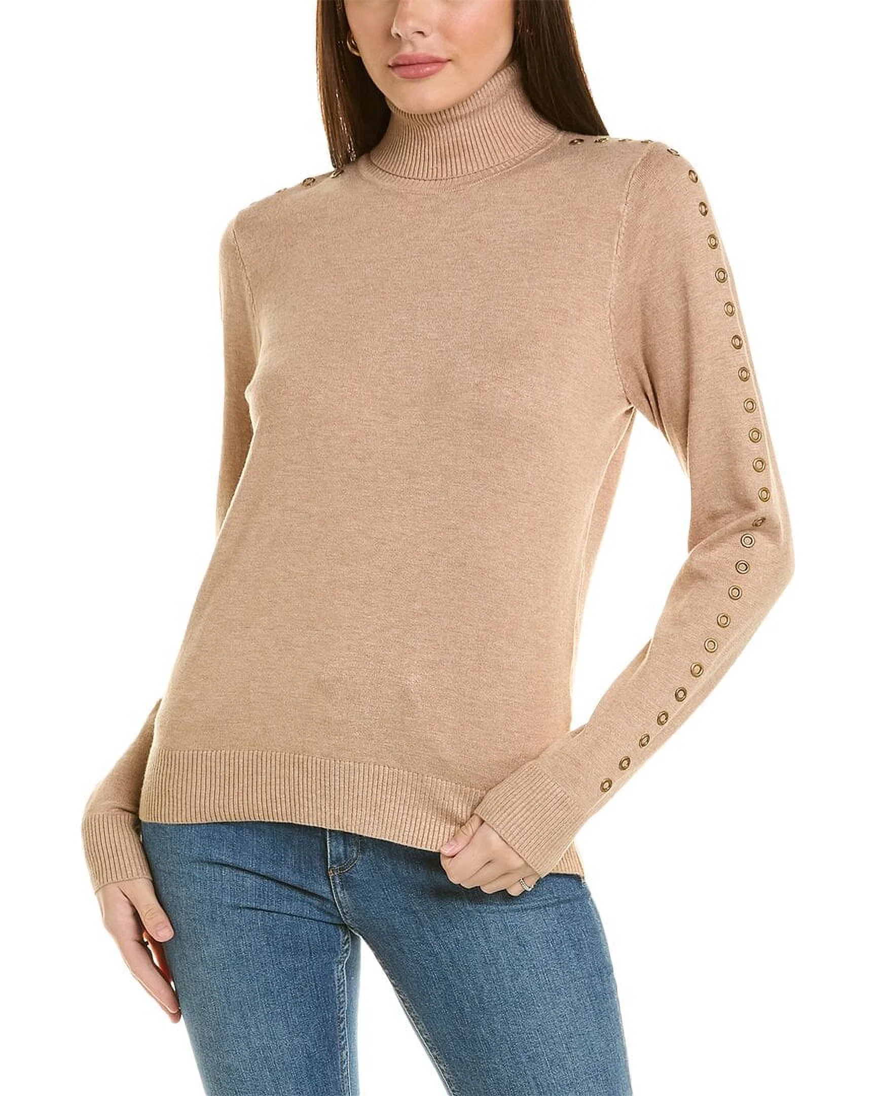 Joseph A. womens  Turtleneck Sweater, L, Brown