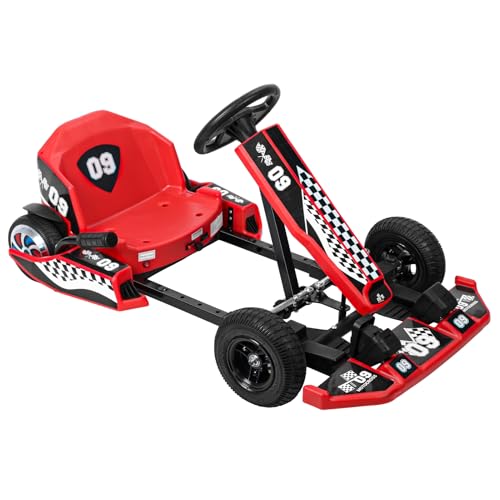 36V Electric Go Kart for Kids, Fast 350W Motor 16 MPH Drift Kart with 350W Motor, Crazy Cart for Kid 6-12 Years Old, Go Carts Mop for Kids Adult,Drift/Sport Mode, Length Adjustment US Plug