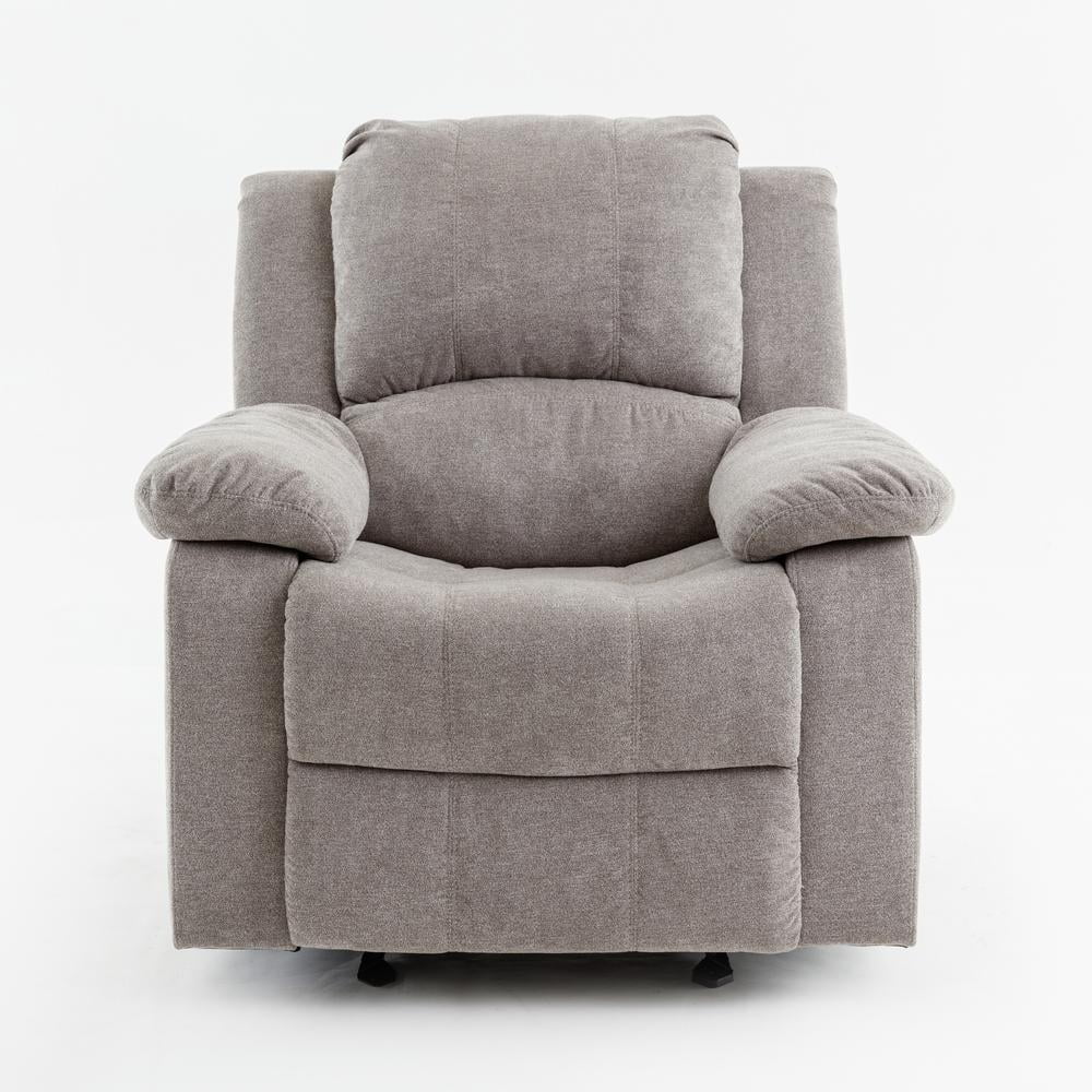 Comfort Pointe Troy Ash Grey Microfiber Glider Rocker Recliner