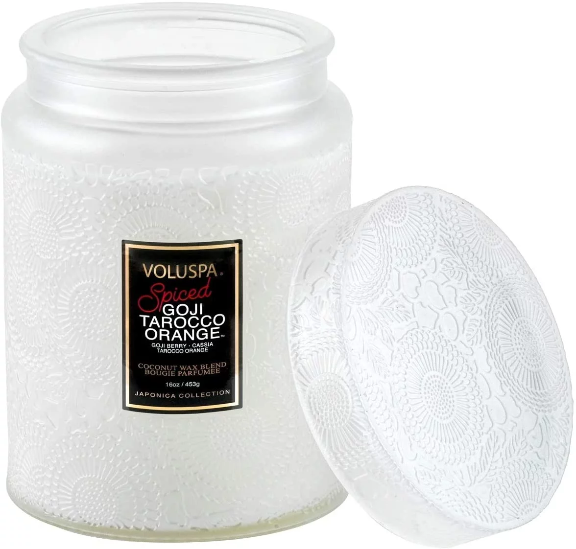 VOLUSPA SPICED GOJI TAROCCO ORANGE LARGE JAR CANDLE 16oz / 453g