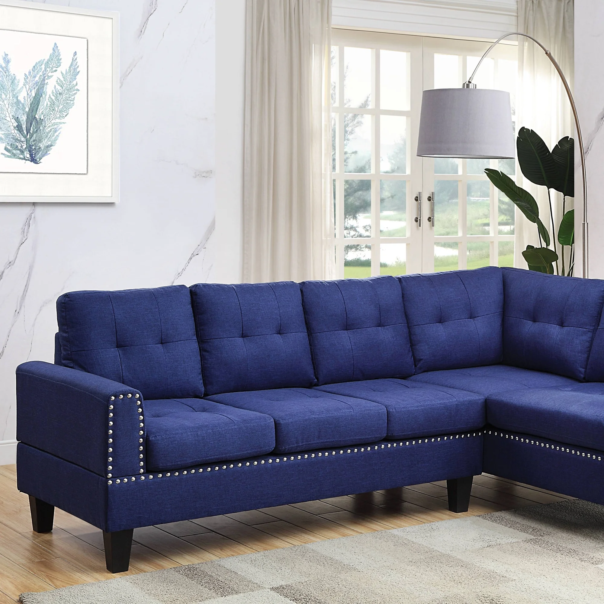 ACME Jeimmur Sectional Sofa in Blue