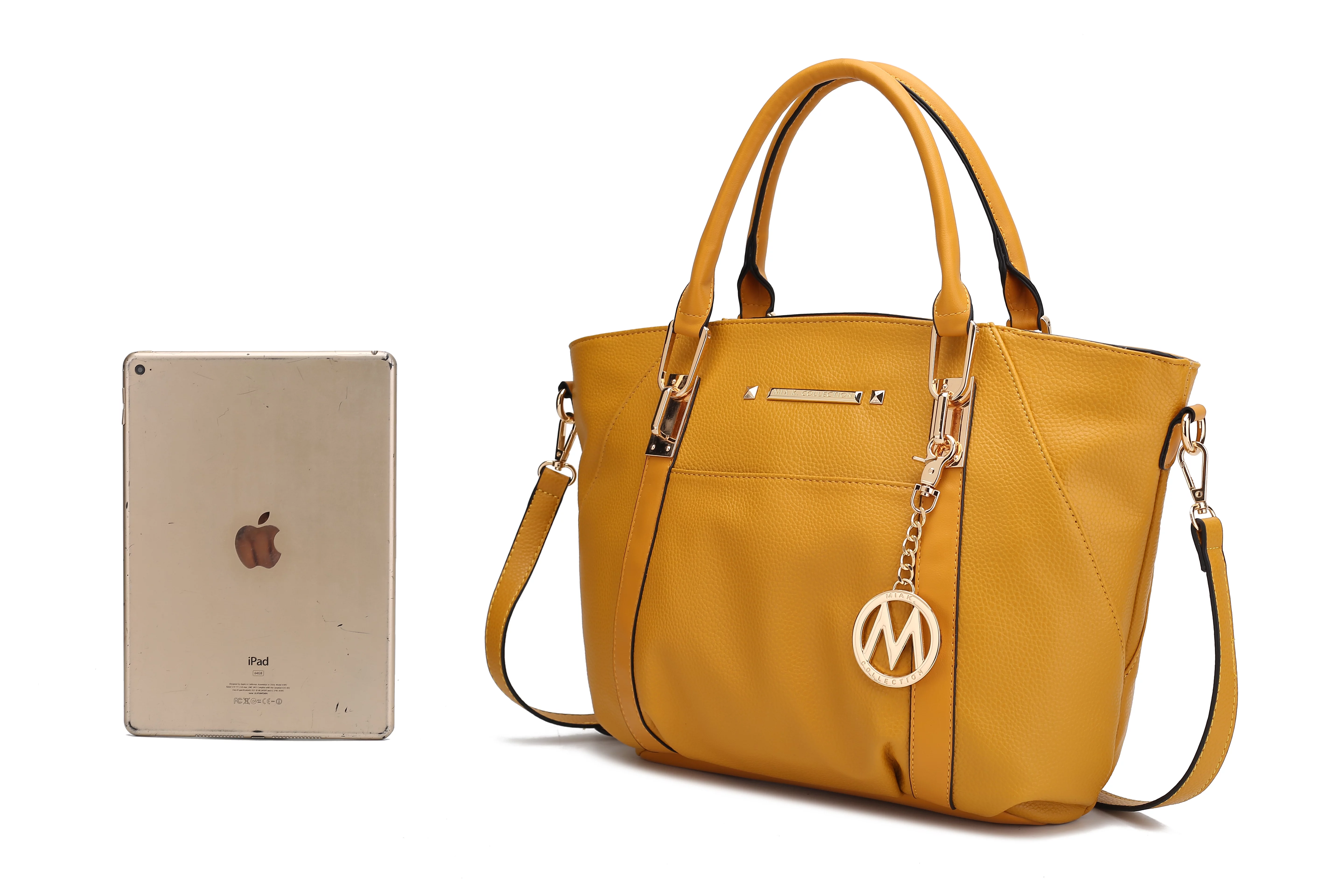 MKF Collection Darielle Vegan Leather Women's Satchel Handbag & Wallet Set by Mia K. - Black