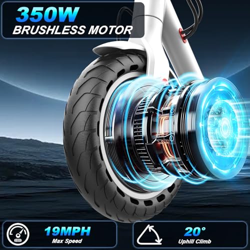 E Scooter for Adults 19-22 MPH 350/500W Motor 281/441Wh Battery,8.5
