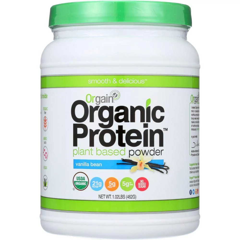 Orgain Plant Based Powder, Vanilla Bean, 1.02 Lb
