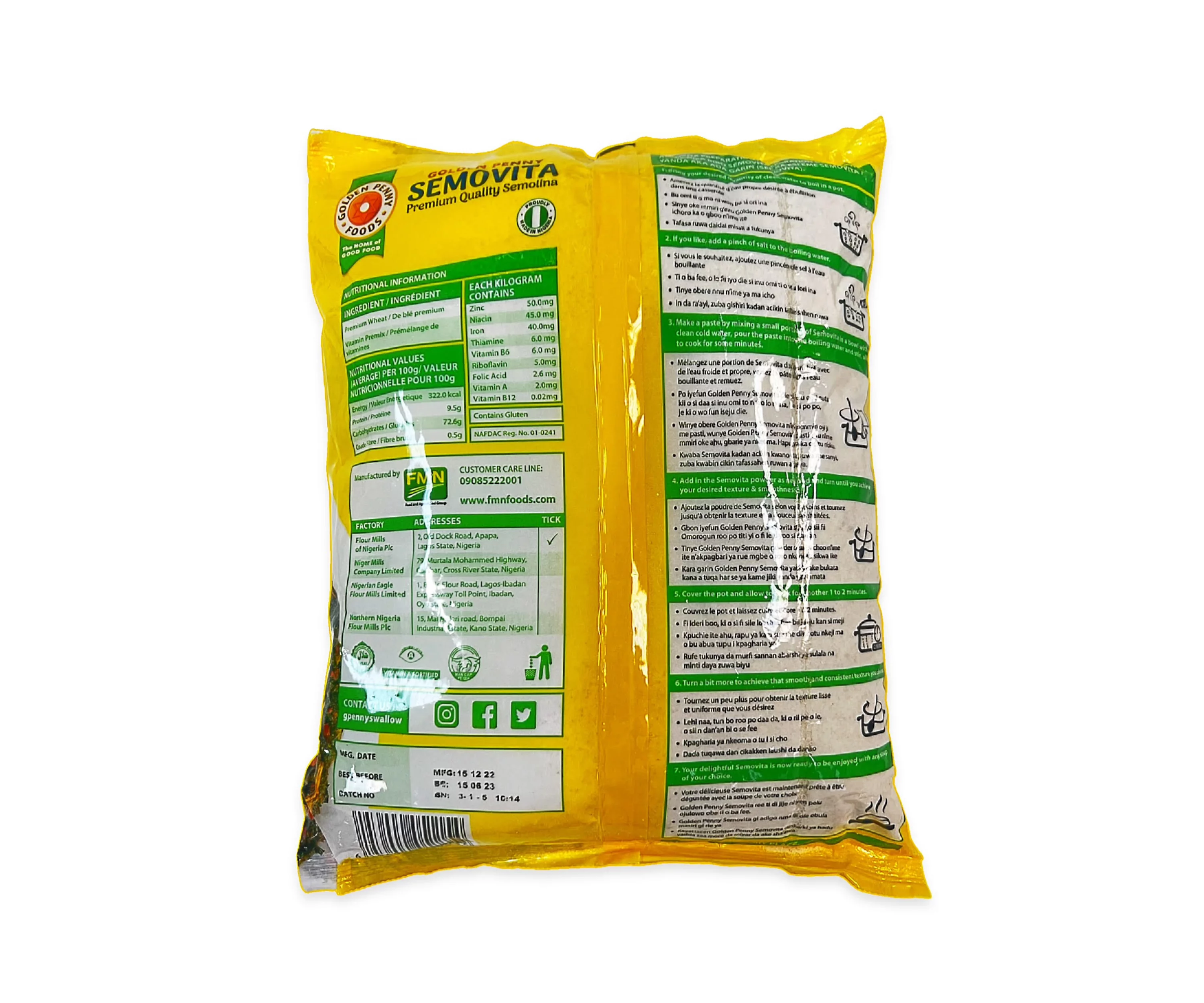 Semovita Golden Penny 2KG 4.4LB