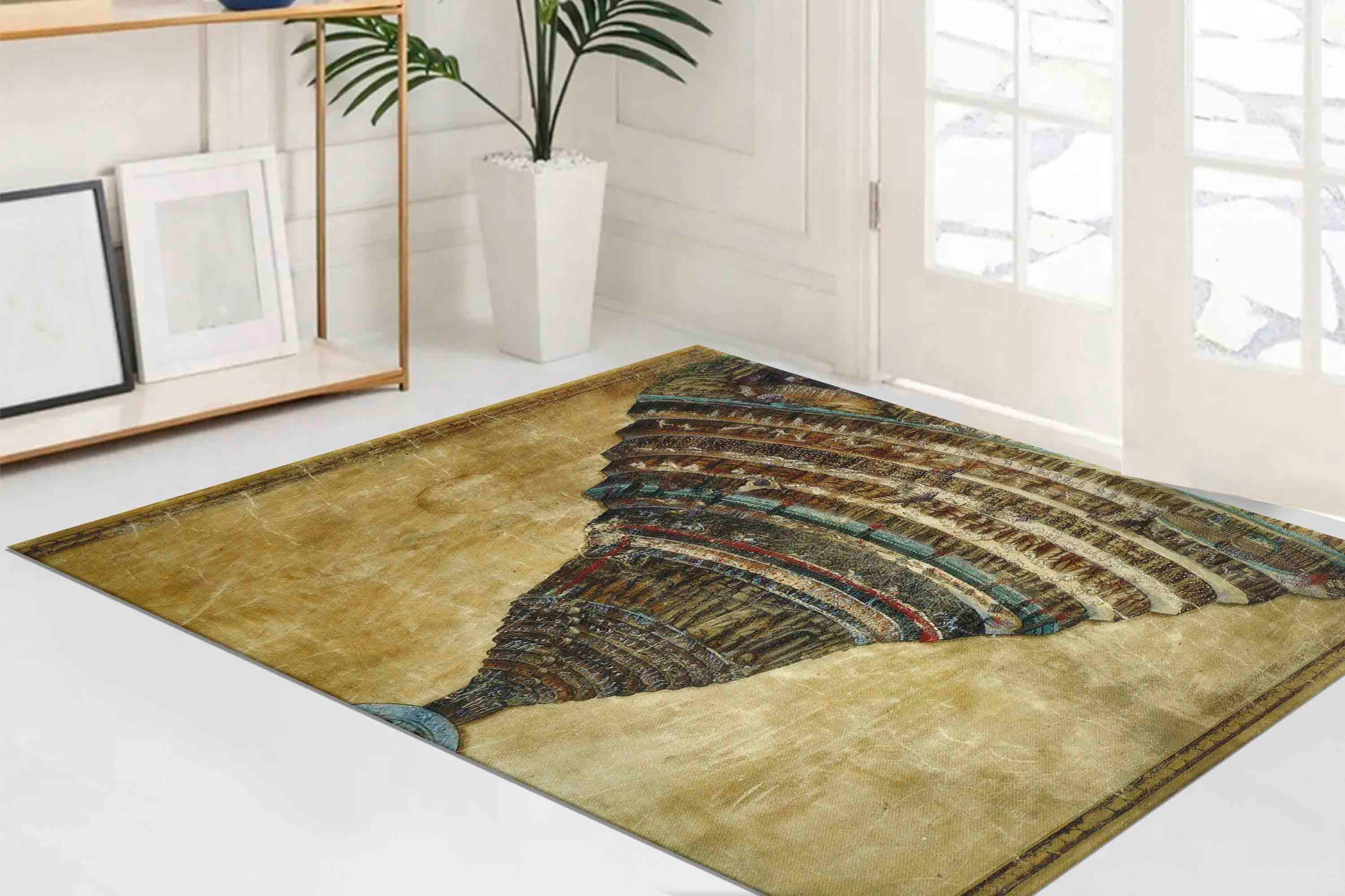 Map of Hell Rugs, Divine Rug, Famous Rug, Salon Rug, Salon Decor Rug, Living Room Rug, Housewarming Gift, Non-Slip Carpet, Gift Rug, 1.7'x2.3' - 50x70 cm