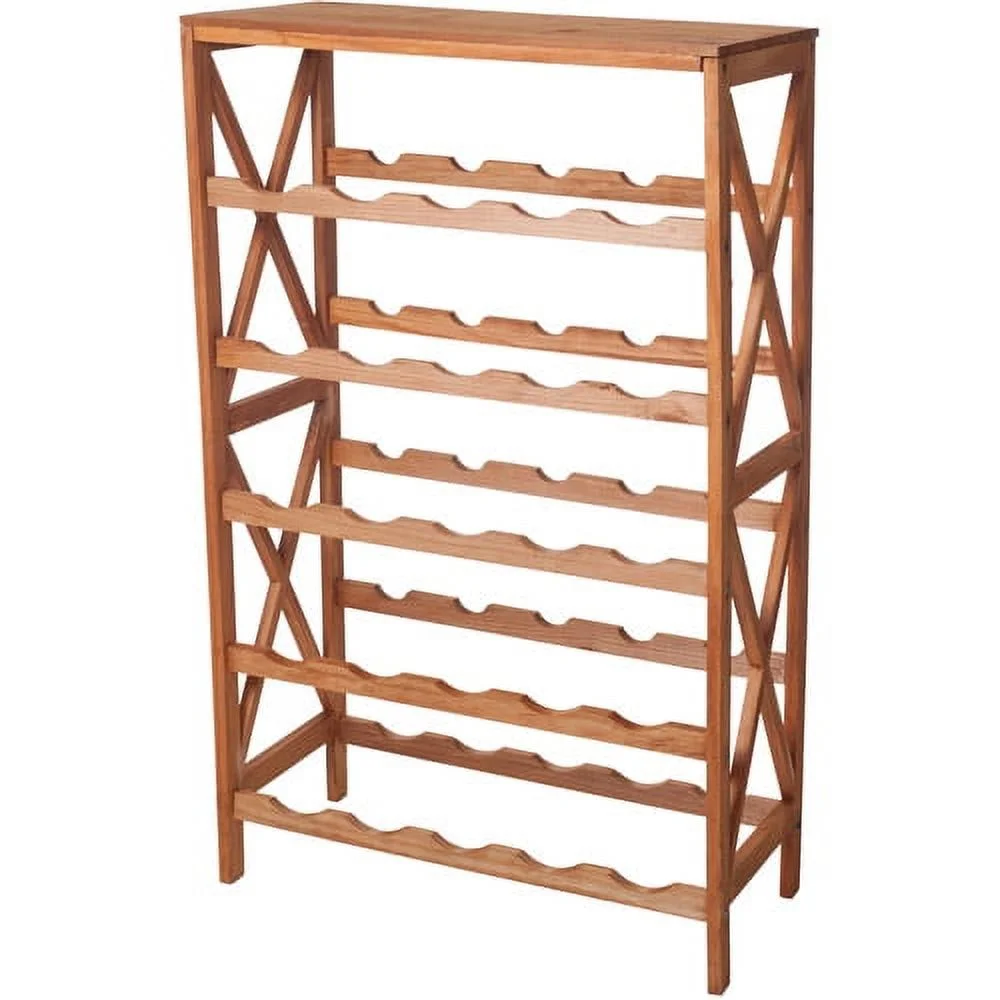 Lavish Home 25-Bottle Freestanding Wine Rack Bottle Holder with Tabletop