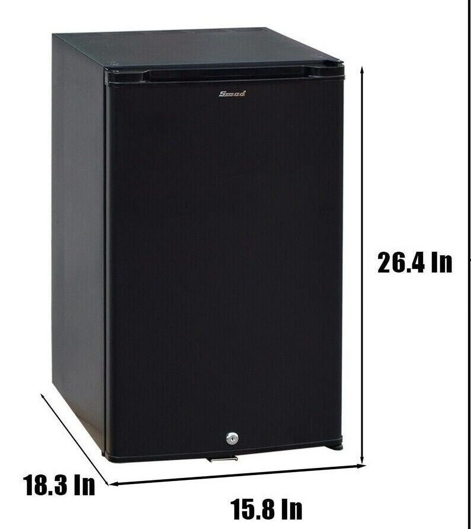 SMETA 1.7 Cu ft Portable Absorption Mini Fridge No Noise with Lock, Adjustable Foot, Reversible Door