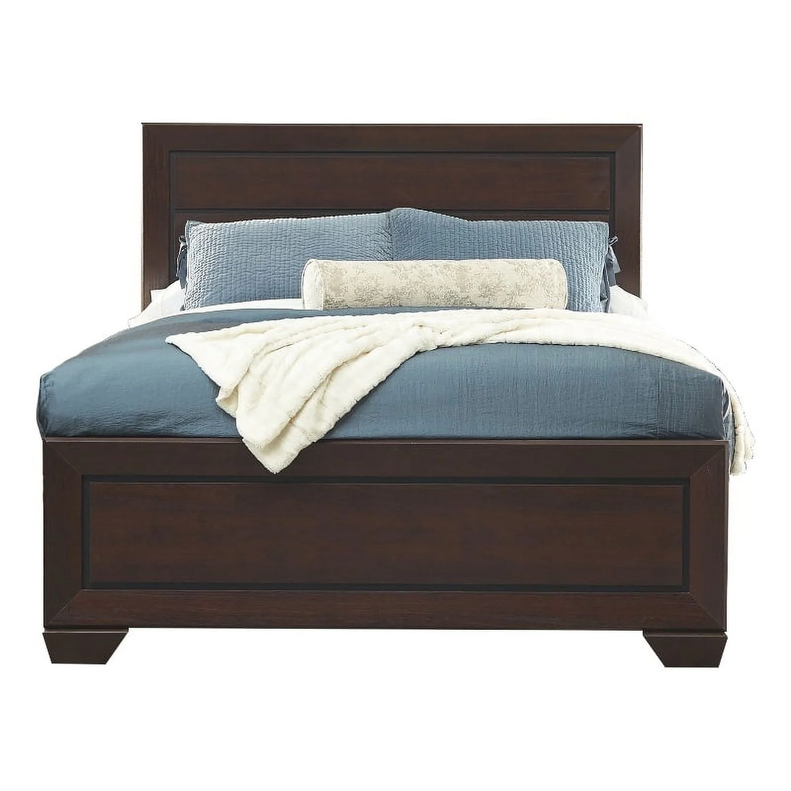 Fenbrook Transitional Dark Cocoa Queen Bed
