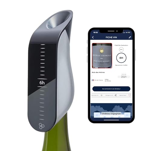 Electric Wine Aerator Aveine - Precise and Instant Aeration for Enhanced Wine Tasting - Innovative French Technology - Free Smart App