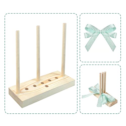 Andiker Bow Maker for Ribbon, Wooden Bow Making Tool for Creating Wreaths, Gift Bows, Hair Bows, Decorations, Corsages (Type 1)