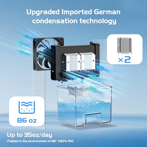 Dehumidifier, COLAZE Dehumidifiers for Home (850 Sq.Ft), 86OZ Water Tank Dehumidifier for Basement Bedroom Bathroom RV Closet, Dehumidifiers with 2 Working Modes, Timer, Auto Shut Off, 7 Colors Light