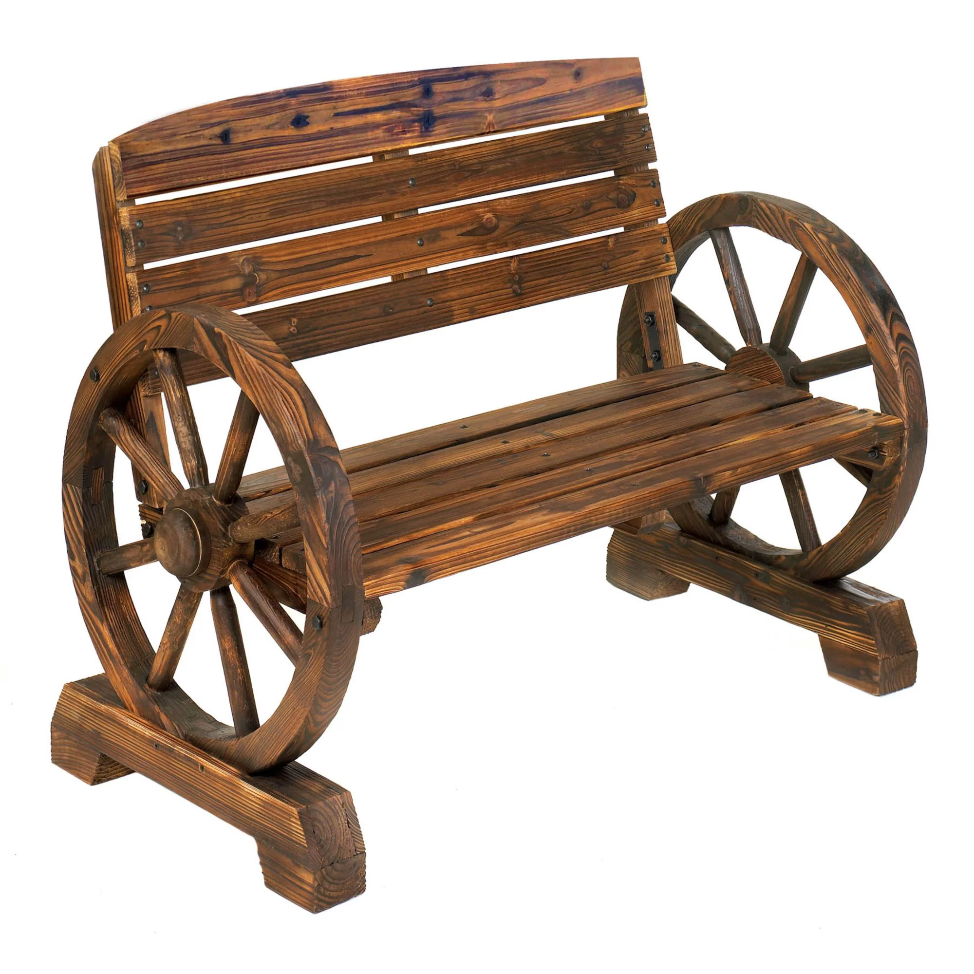 Zingz & Thingz Wagon Wheel Bench 42.25x21x31