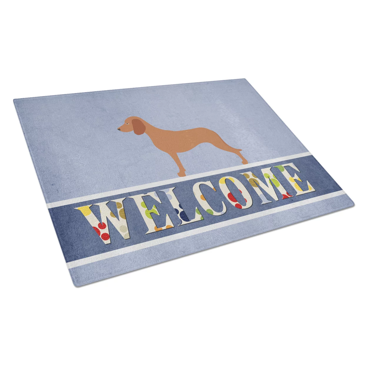 Caroline's Treasures Bavarian Mountian Hound Welcome Glass Cutting Board Large