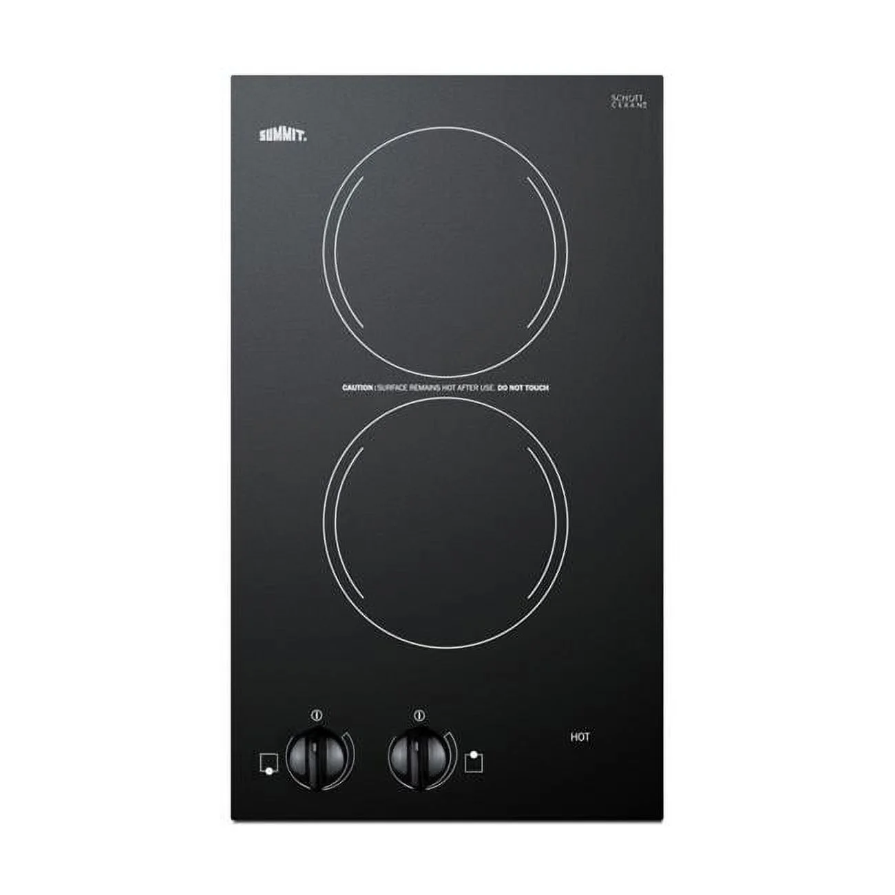 12' Wide 230V 2-Burner Radiant Cooktop