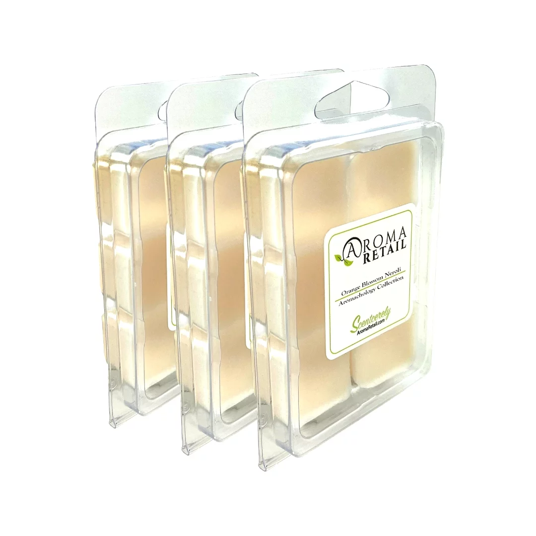 Set of 3 Orange Blossom Neroli Scented Soy Wax Melts for Wax Melter and Candle Warmer