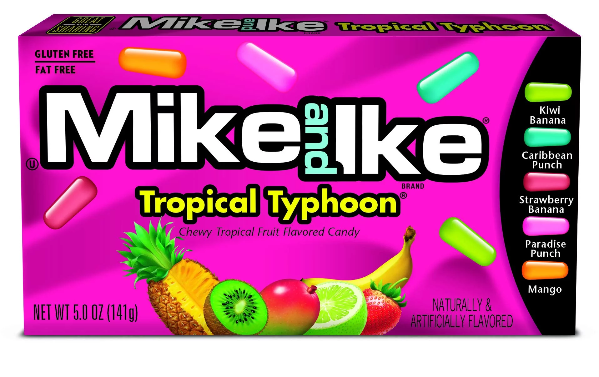 Mike And Ike Chewy Candy, Tropical Typhoon, 5 Ounce (Pack Of 12)