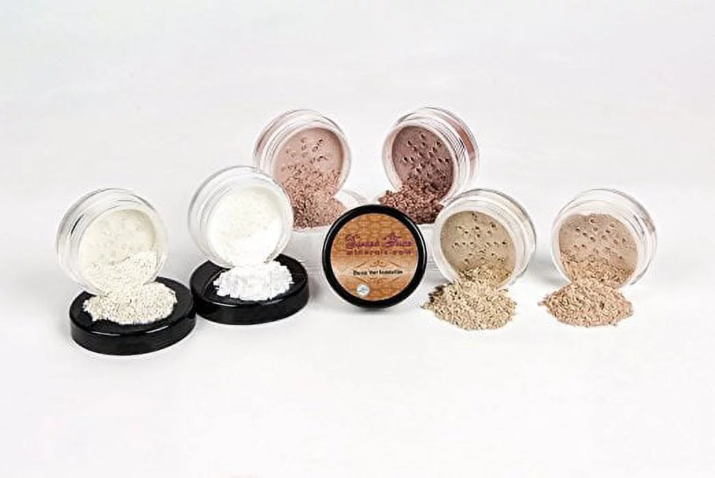 XL KIT (LIGHT TAN) Full Size Mineral Makeup Set Foundation Sheer Bare Face Matte Powder Cover