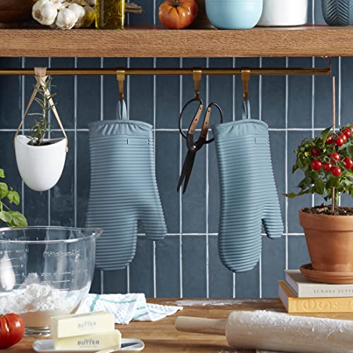 KITCHENAID Ribbed Soft Silicone Oven Mitt 2-Pack Set, 7.5