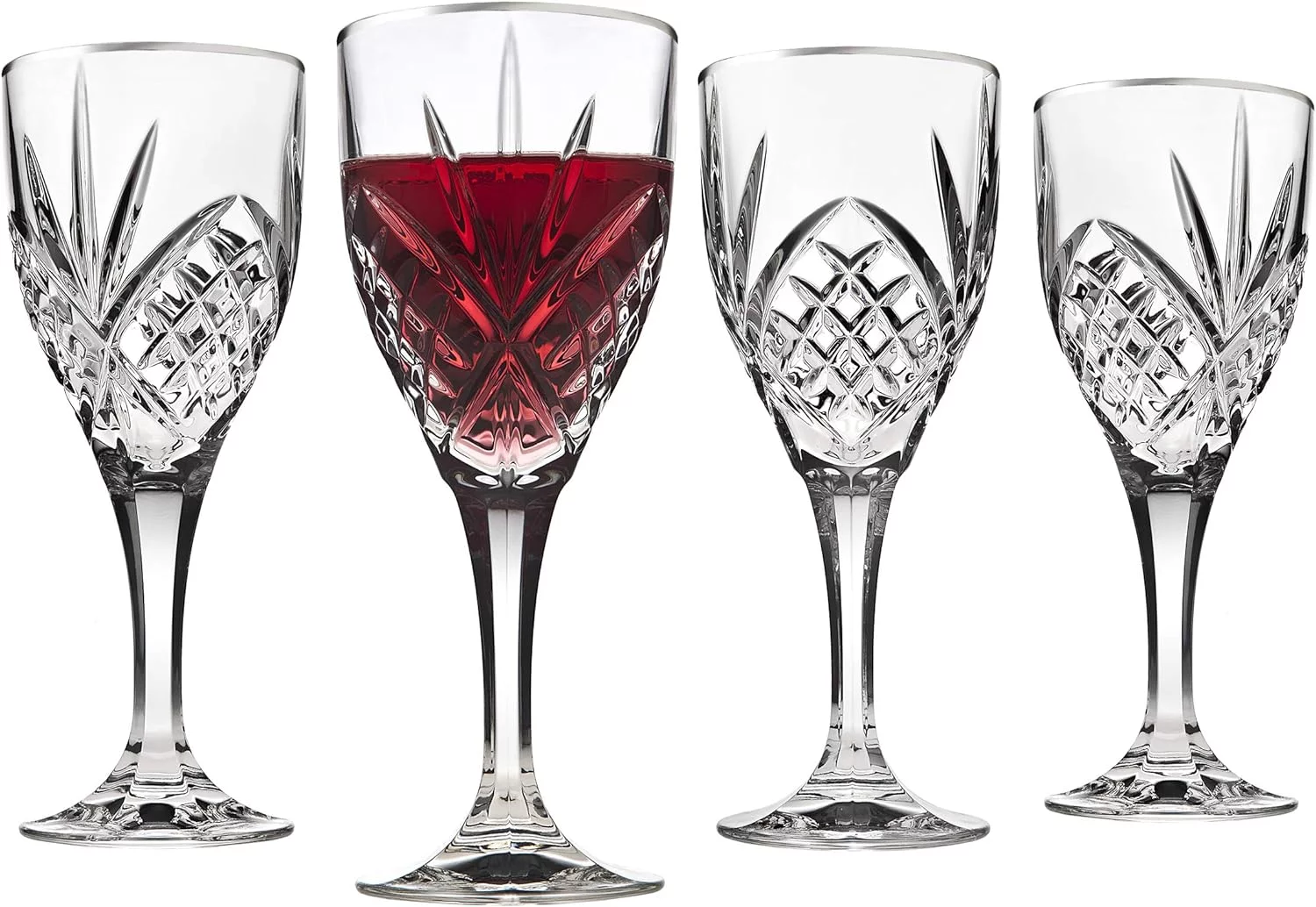 Wine Glasses, Stemmed Wine Glass Goblets - Dublin - 9Oz, Set Of 4