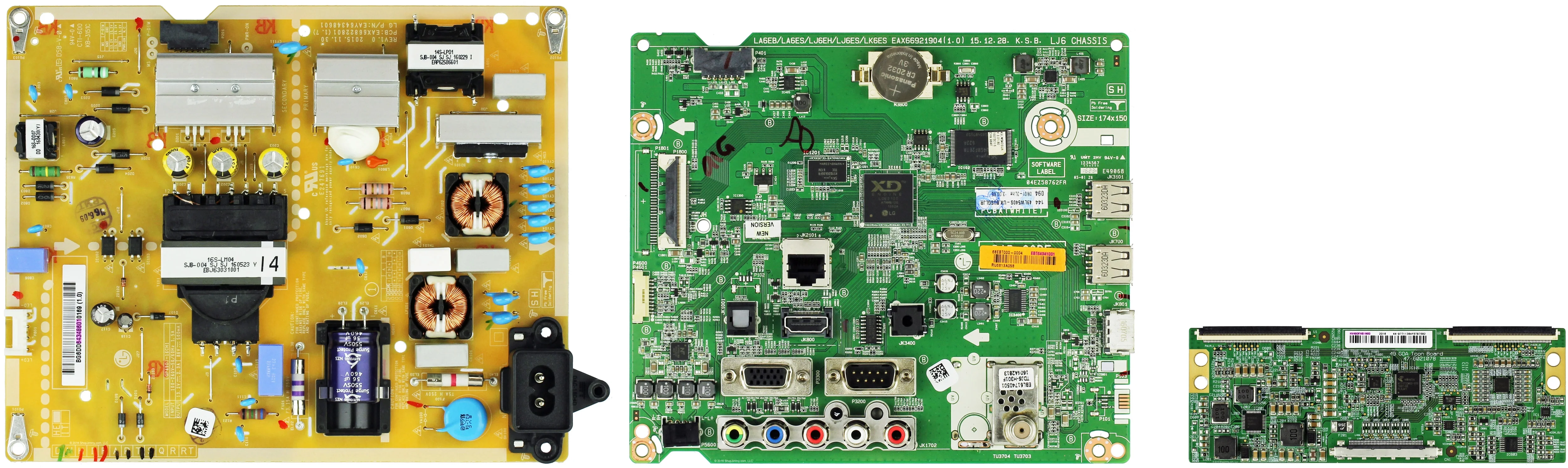 LG 49LW540S-UA.BUSGLJR Complete LED TV Repair Parts Kit